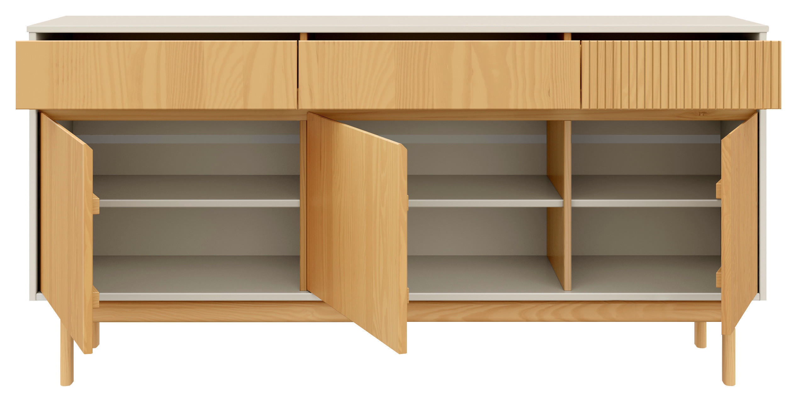 SIDEBOARD Cava  in 160/78/42 cm  - Beige/Naturfarben, Design, Holz (160/78/42cm) - Livetastic