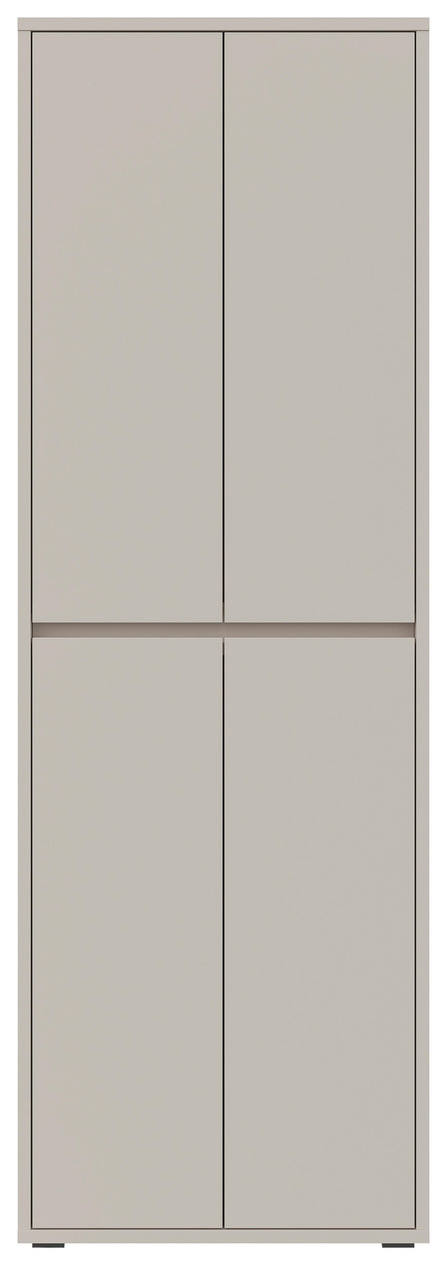 CIPŐSSZEKRÉNY 70/210/34 cm  - kasmírszínű/antracit, Konventionell, műanyag/faalapú anyag (70/210/34cm) - Xora
