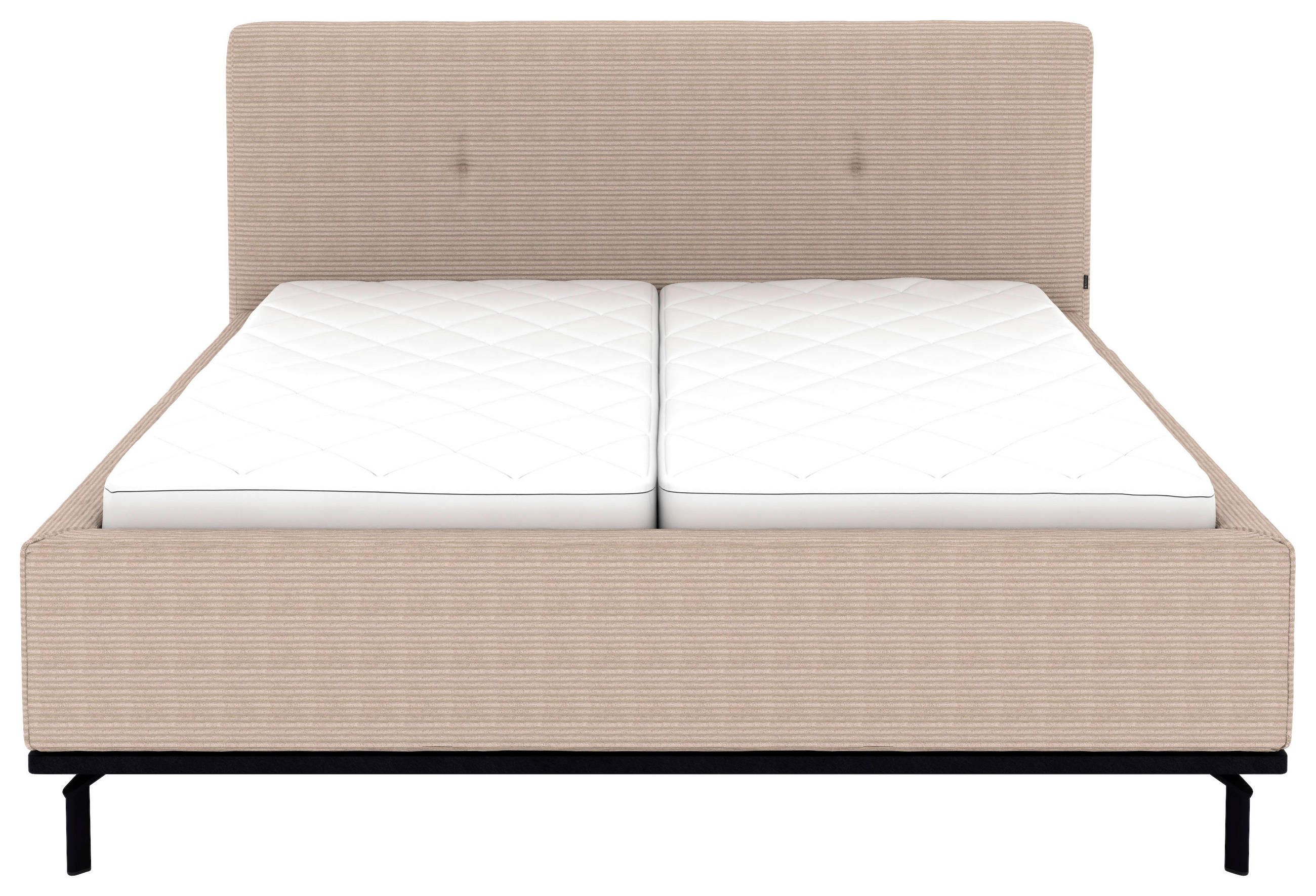 Thumbnail - Musterring Polsterbett, Taupe, Textil, Birke, Buche, massiv, H3, Höhe ca. 20 cm, 180x200 cm, atmungsaktiv,Bettkasten, La...
