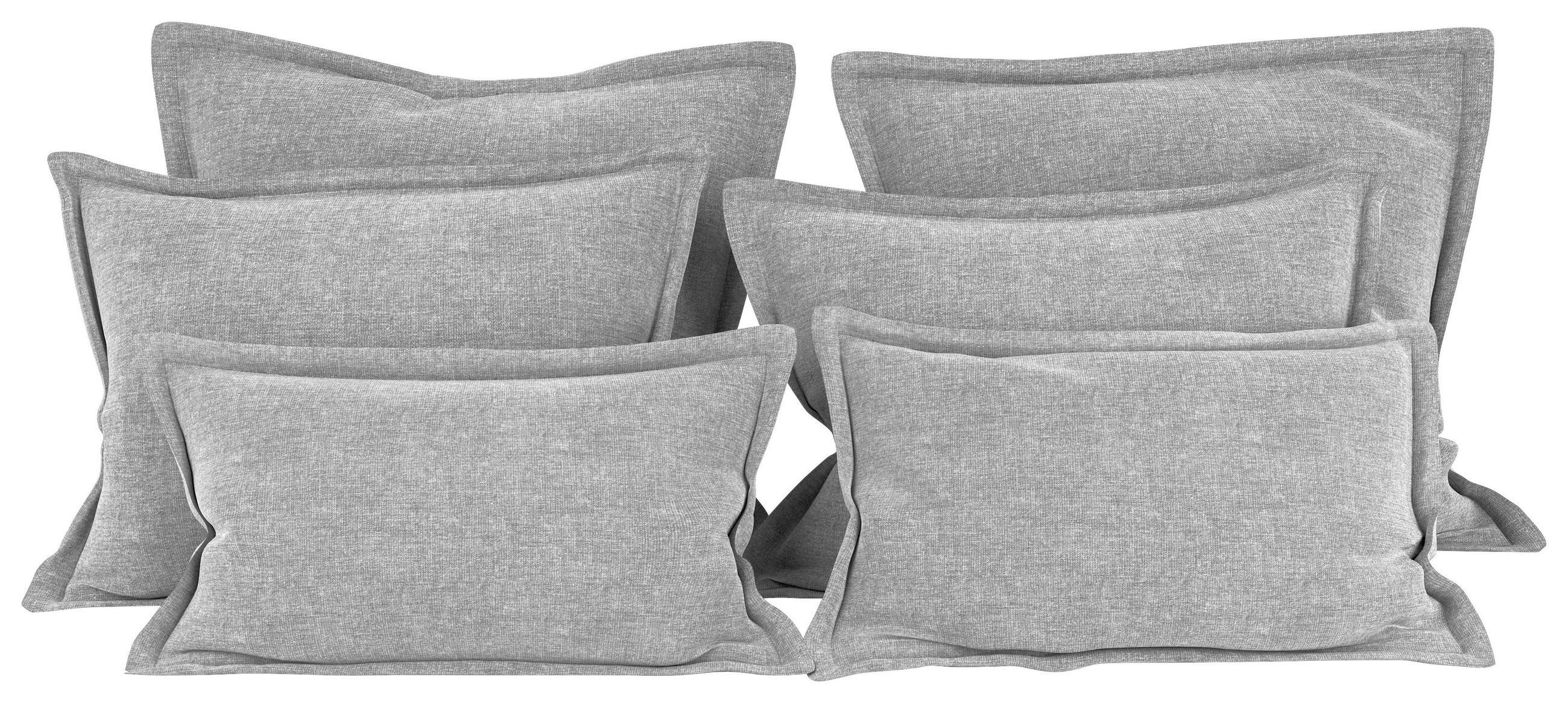 Mid.you Zierkissenset Grau 70-50x60-25x10 cm