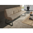 SITZBANK 221/90/70 cm  in Rostfarben, Cognac  - Rostfarben/Cognac, Design, Textil/Metall (221/90/70cm) - Dieter Knoll