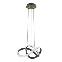 LED-HÄNGELEUCHTE 55/150 cm  - Goldfarben/Schwarz, Design, Metall (55/150cm)