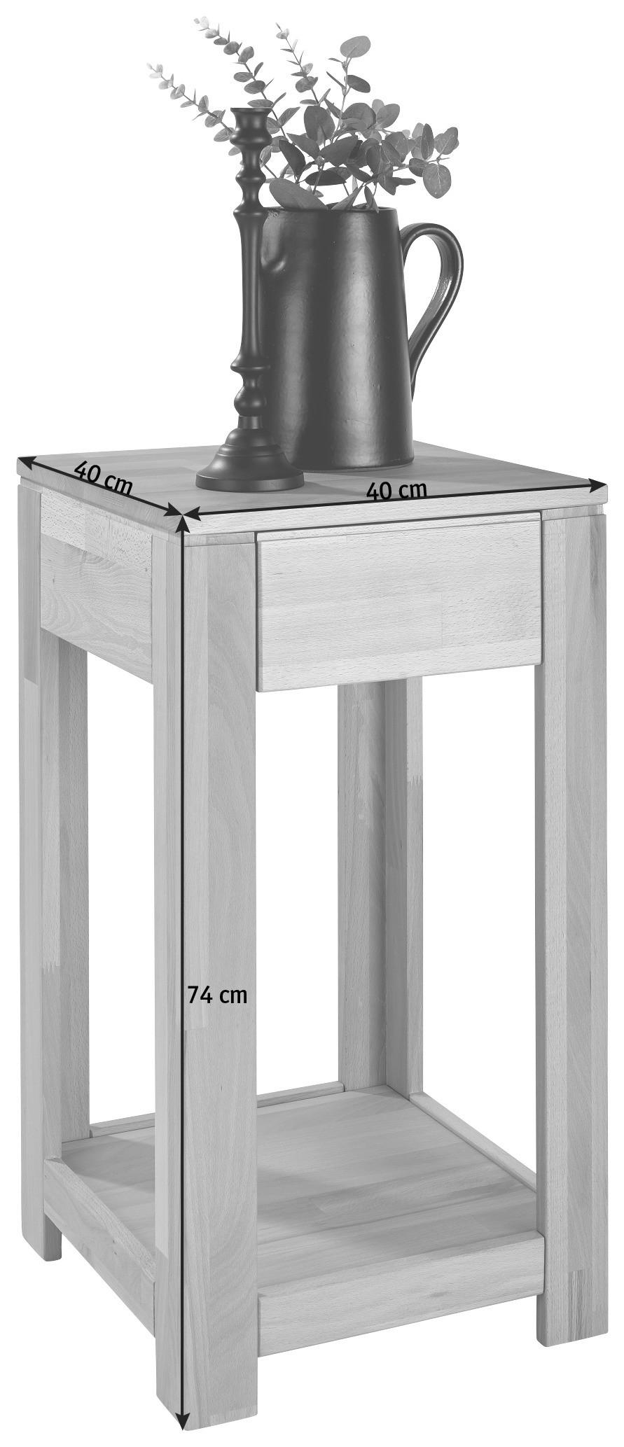 BEISTELLTISCH in Holz 40/40/74 cm  - Buchefarben, KONVENTIONELL, Holz (40/40/74cm) - Linea Natura
