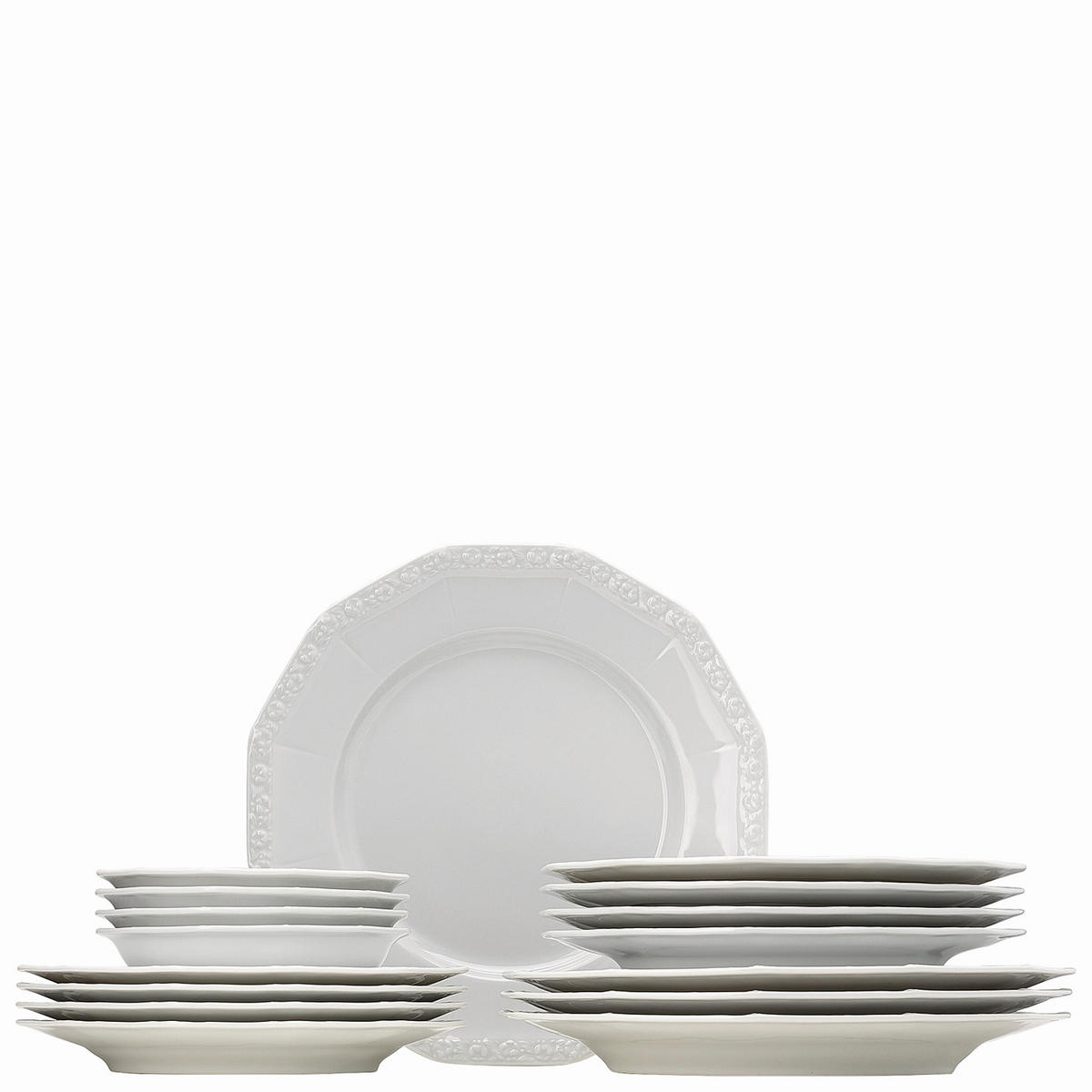 KOMBISERVICE Weiß Maria - Weiss 16-teilig 4 Personen  - Weiß, KONVENTIONELL, Keramik (40/40/30cm) - Rosenthal
