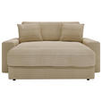 XXL-SESSEL Cord Beige    - Beige/Schwarz, MODERN, Kunststoff/Textil (160/87/190cm) - Carryhome