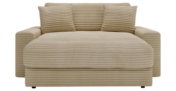 XXL-SESSEL Cord Beige - Beige/Schwarz, MODERN, Kunststoff/Textil (160/87/190cm) - Carryhome