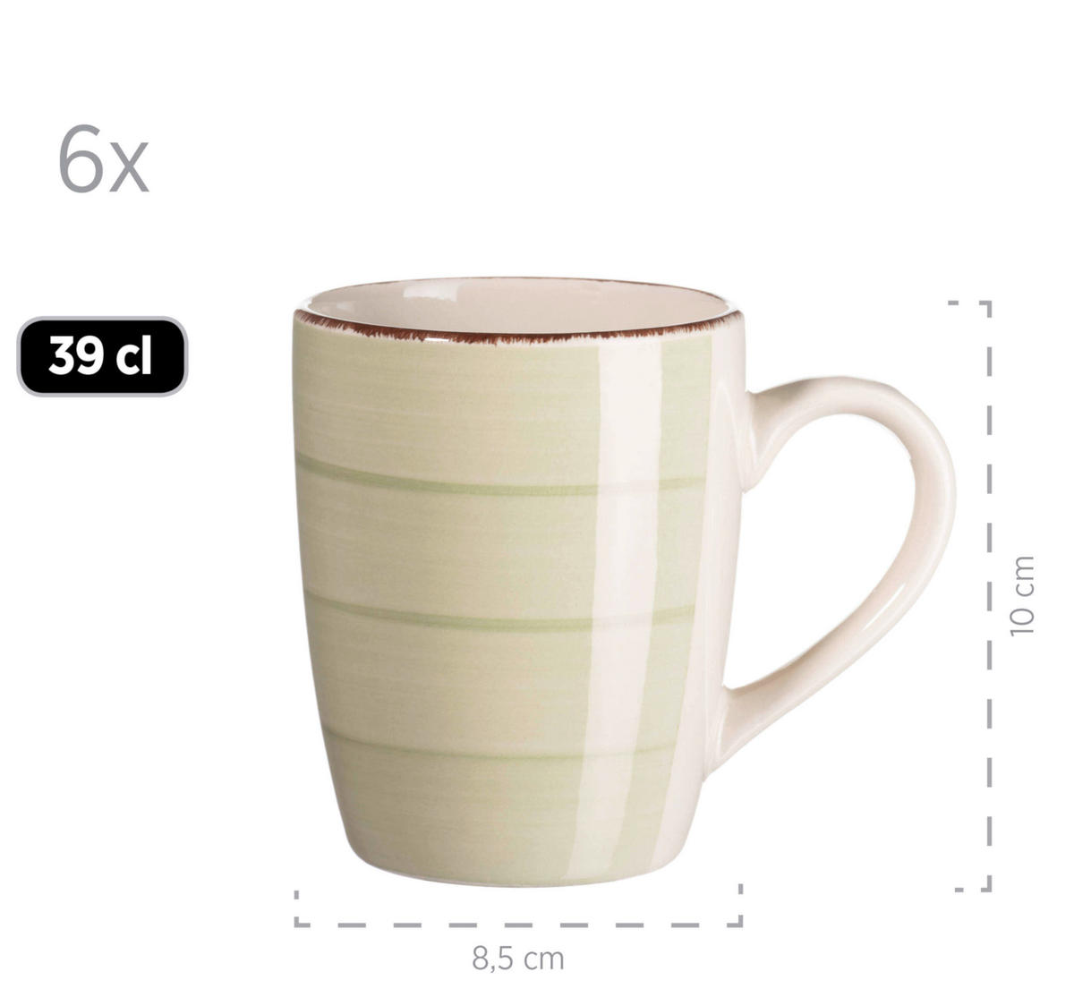 KOMPLETT SERVIS Lumaca 30 delar  - olivgrön, Basics, keramik (60/32/32cm) - Mäser