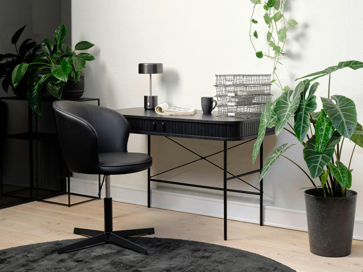 SCHREIBTISCH 120/60/75 cm  in Schwarz  - Schwarz, Trend, Holzwerkstoff/Metall (120/60/75cm) - Xora