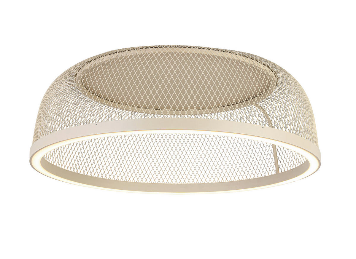 LED-DECKENLEUCHTE 50 W  60,5/23,5 cm    - Sandfarben, Design, Kunststoff/Metall (60,5/23,5cm) - Novel