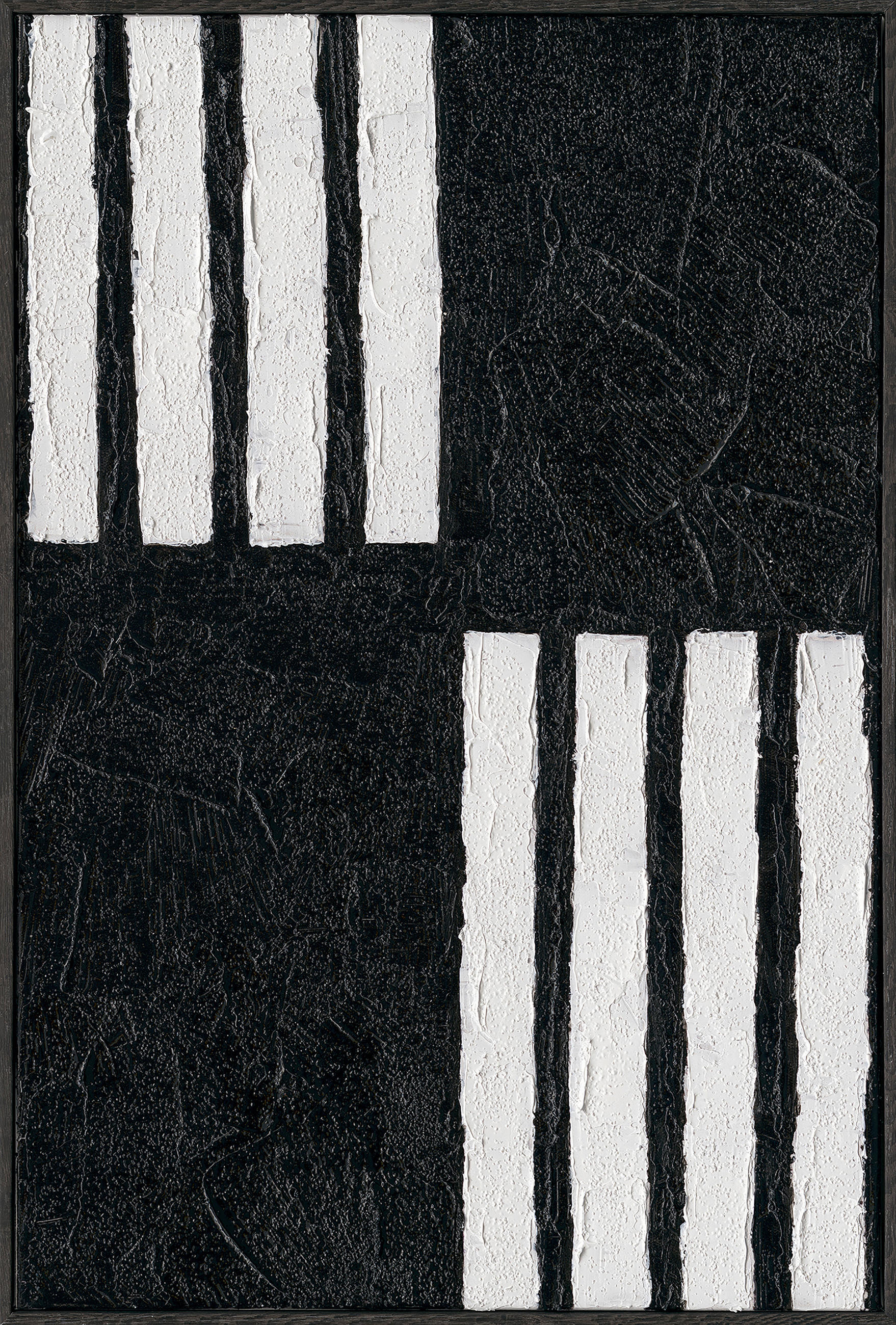 Monee Ölgemälde Schwarz, Beige 40x60 cm