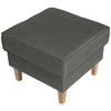 HOCKER in Textil Hellgrau  - Buchefarben/Hellgrau, Design, Holz/Textil (53/45/53cm) - Max Winzer