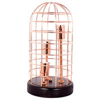 TISCHLEUCHTE - Kupferfarben, Trend, Holz/Metall (40/21/21cm) - Kayoom