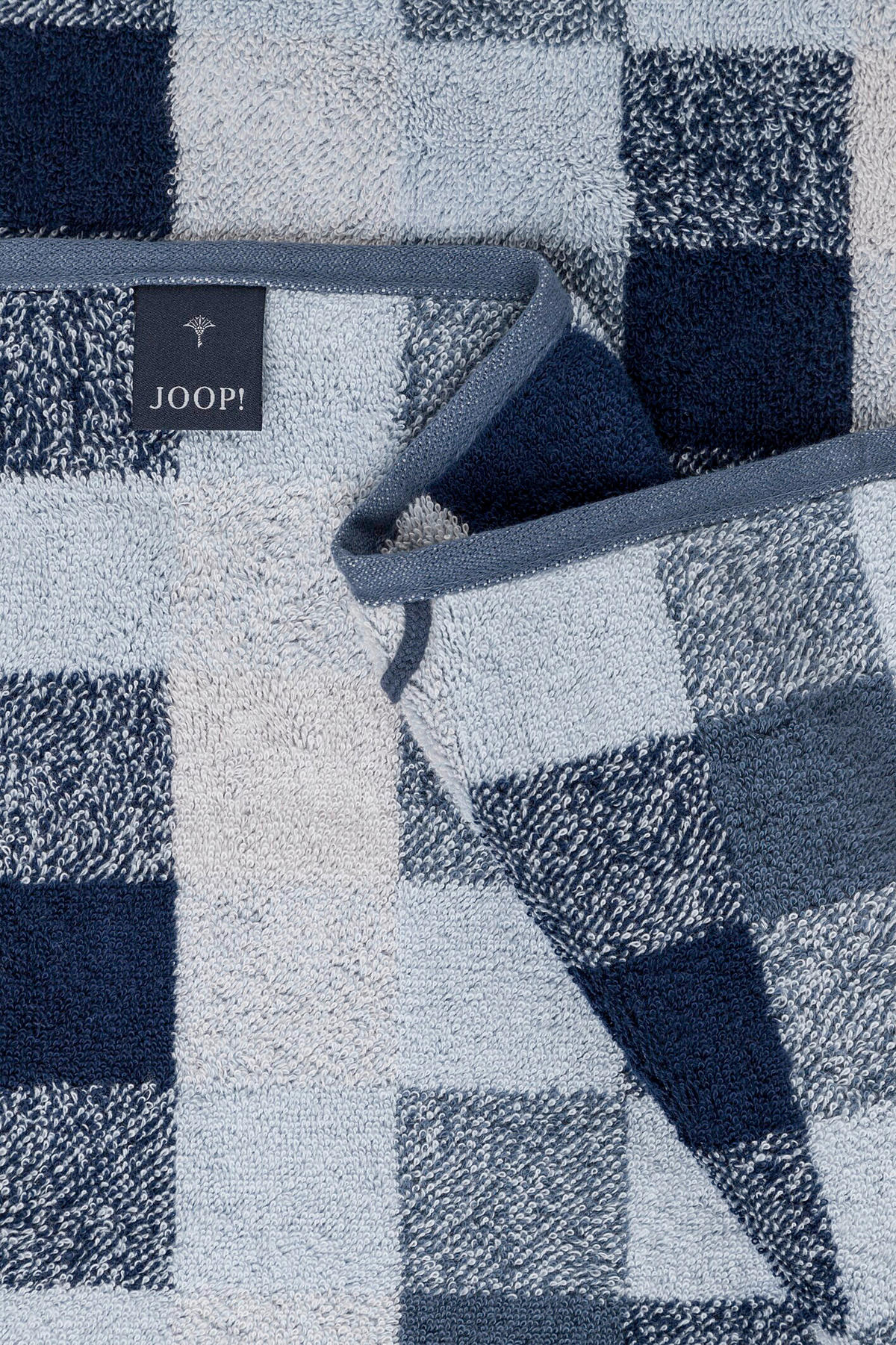 DUSCHTUCH VIBE KARO 80/150 cm  - Blau, Basics, Textil (80/150cm) - Joop!