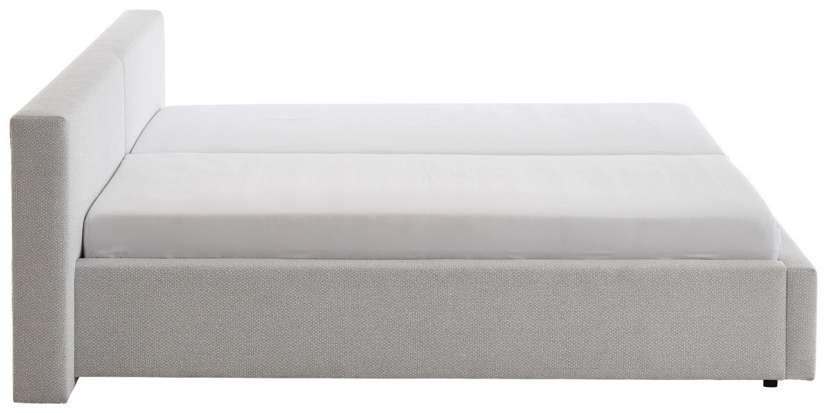 POLSTERBETT 160/200 cm  in Hellgrau  - Hellgrau, Basics, Holz/Textil (160/200cm) - Boxxx