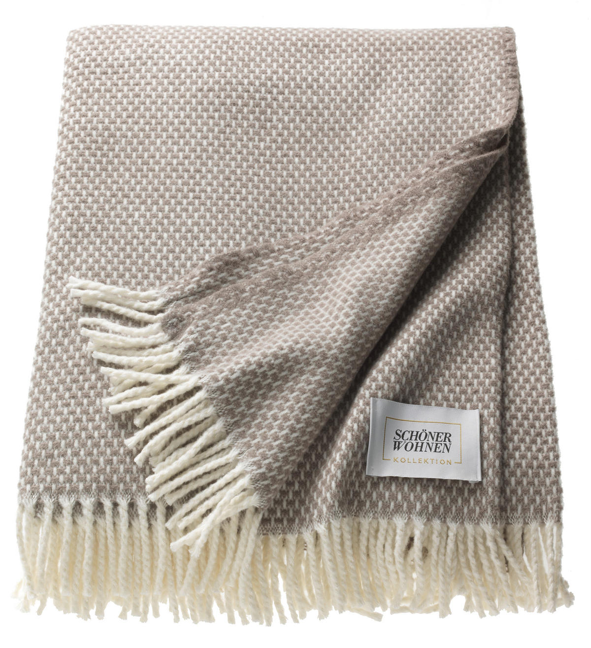 PLAID  - Sandfarben, Konventionell, Textil (140/200cm) - Schöner Wohnen