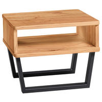 NACHTSCHRANK 48/36/38 cm, Buchefarben, massiv  - Buchefarben/Schwarz, Design, Holz/Metall (48/36/38cm) - Hasena