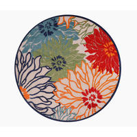 TEPIH ZA UNUTAR./VANJ. UPORAB  200 cm  crvena  Floral  - crvena, Lifestyle, tekstil/plastika (200cm)