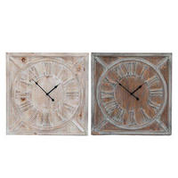 Ceas De Perete 60/60/4.5 cm   - maro deschis, Basics, plastic/material pe bază de lemn (60/60/4.5cm)