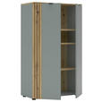 HIGHBOARD  75/127/38 cm  - Schilfgrün/Schwarz, KONVENTIONELL, Holzwerkstoff/Metall (75/127/38cm) - Voleo