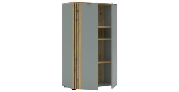 HIGHBOARD  75/127/38 cm  - Schilfgrün/Schwarz, KONVENTIONELL, Holzwerkstoff/Metall (75/127/38cm) - Voleo