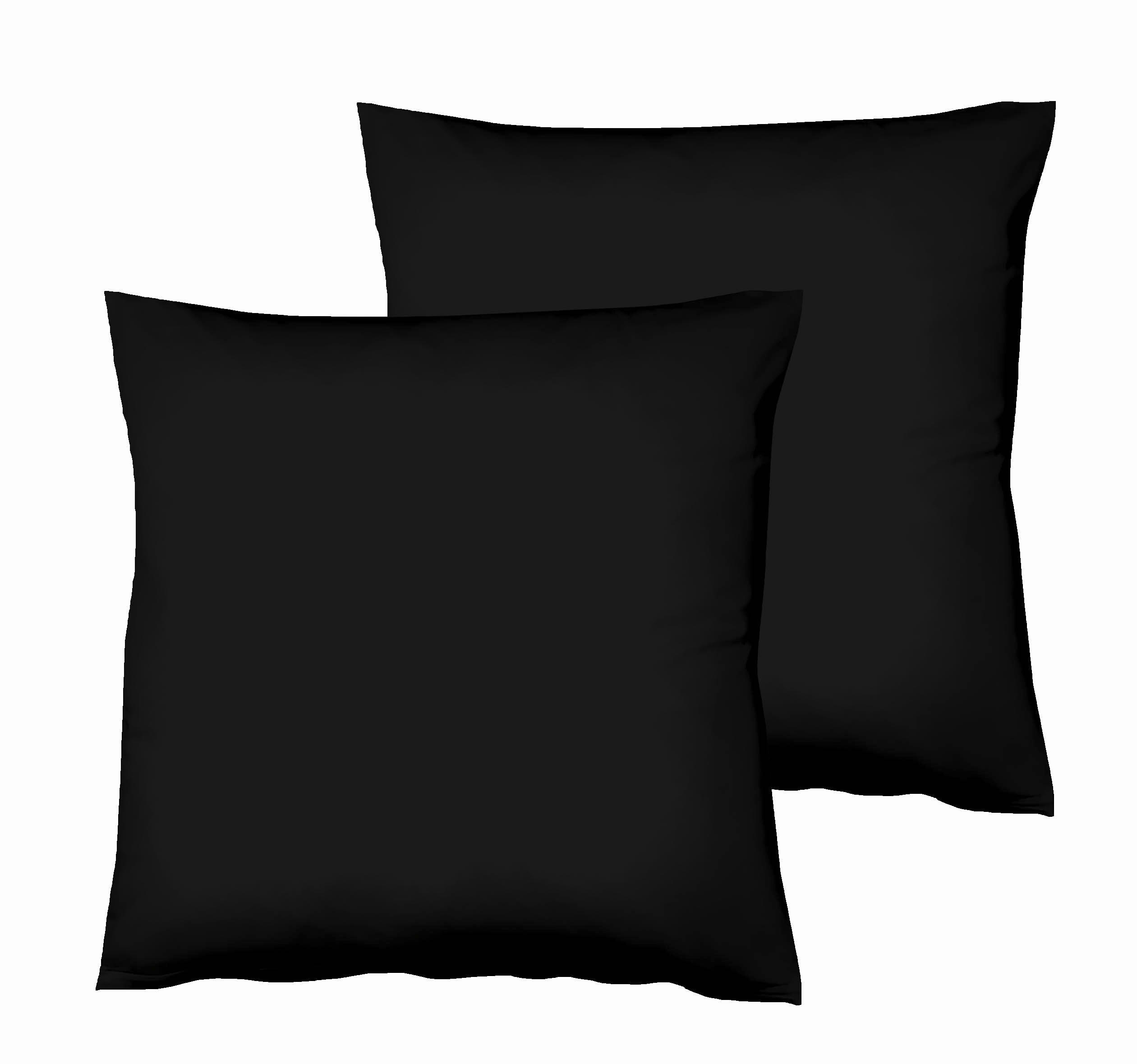 Fleuresse Kissenbezug-Set Schwarz 40x40 cm