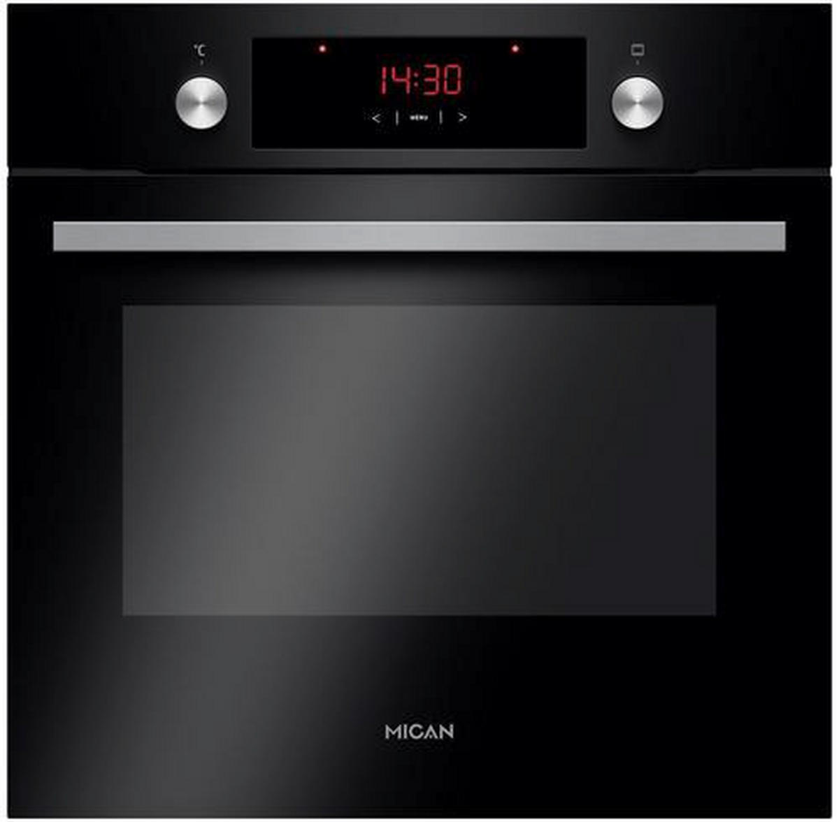 EINBAUBACKOFEN 90430  - Schwarz, Basics, Metall (59,5/59,5/57,5cm) - Mican
