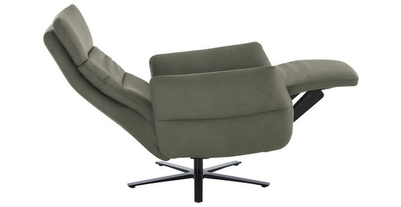 RELAXSESSEL in Leder Grau  - Schwarz/Grau, Design, Leder/Metall (82/119/85cm) - Dieter Knoll