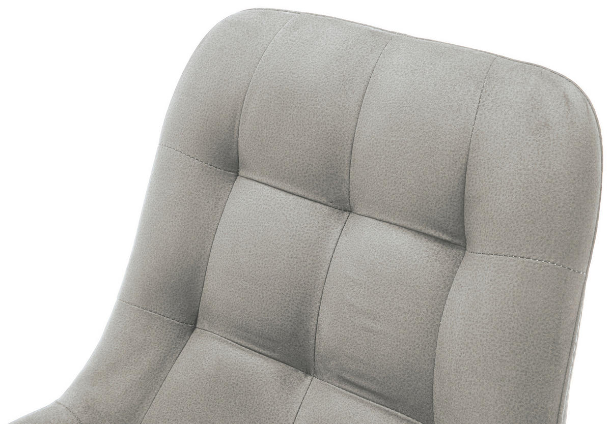 STUHL  in Flachgewebe  - Hellgrau, Konventionell, Holz/Textil (56/84/63cm) - Carryhome