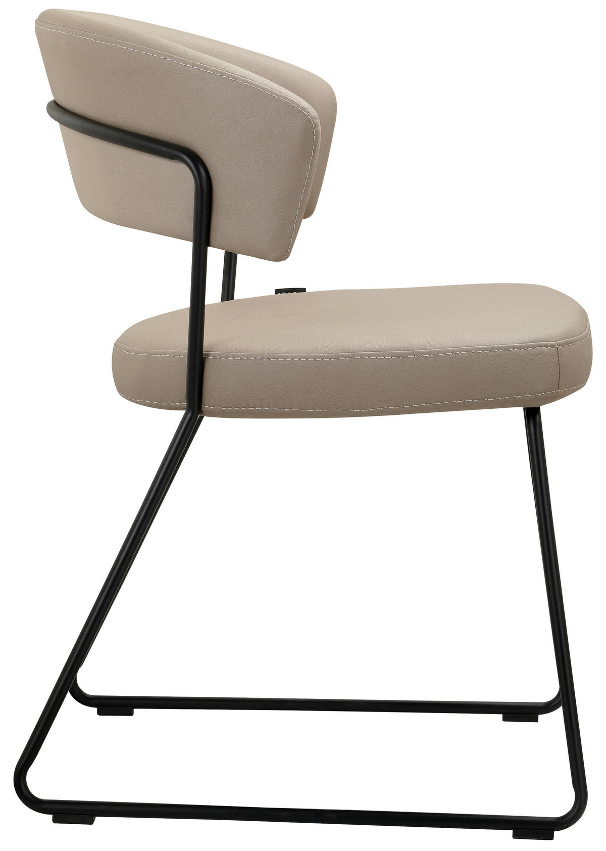 STOL järn mikrofiber  - svart/taupe, Design, metall/textil (56,5/77/58cm) - Novel