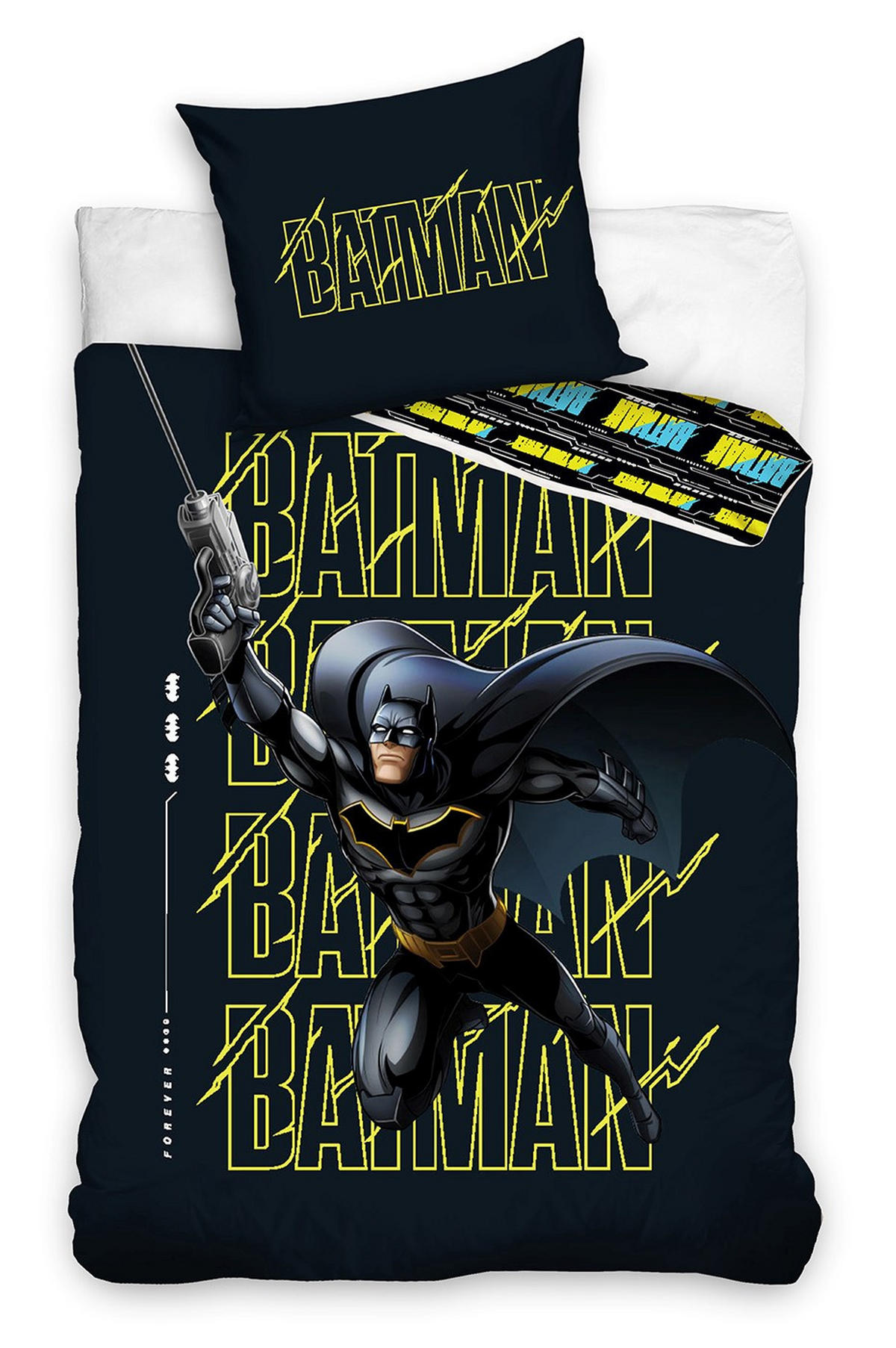 OTROŠKA POSTELJNINA 140/200 cm tkanina večbarvno  - večbarvno, Basics, tekstil (140/200cm) - Batman