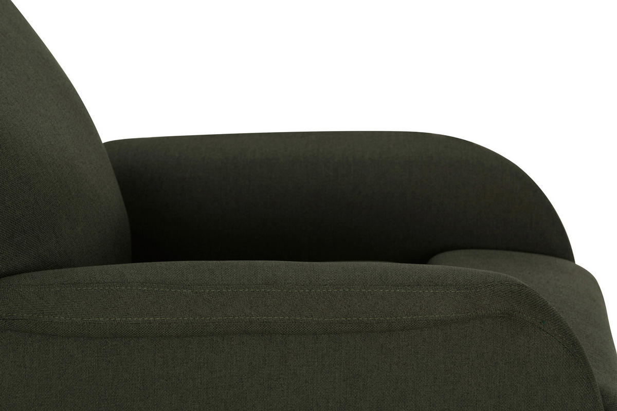 FERNSEHSESSEL Webstoff Grün  - Schwarz/Grün, KONVENTIONELL, Textil/Metall (68/103-80/93-158cm) - P & B