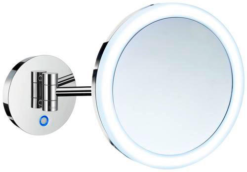SCHMINKSPIEGEL     - Chromfarben, Basics, Glas/Metall (20/12,7/39cm) - Smedbo
