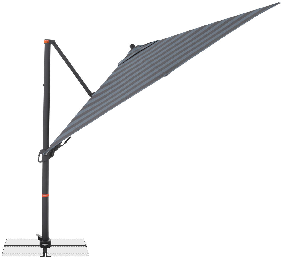 AMPELSCHIRM 300x240 cm  - Anthrazit/Grau, Basics, Textil/Metall (320/240cm) - Doppler