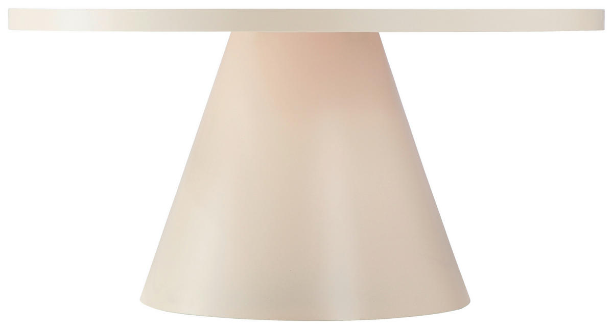 COUCHTISCH Kristallglas 81/81/40 cm rund Creme  - Creme, Design, Glas/Metall (81/81/40cm) - Livetastic