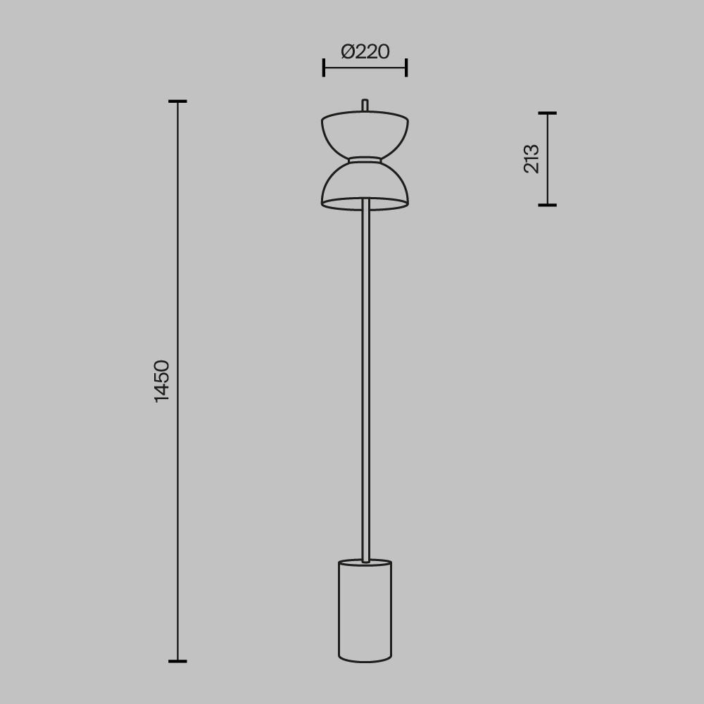 STEHLEUCHTE - Goldfarben/Grau, Modern, Stein/Metall (22/145cm) - MAYTONI