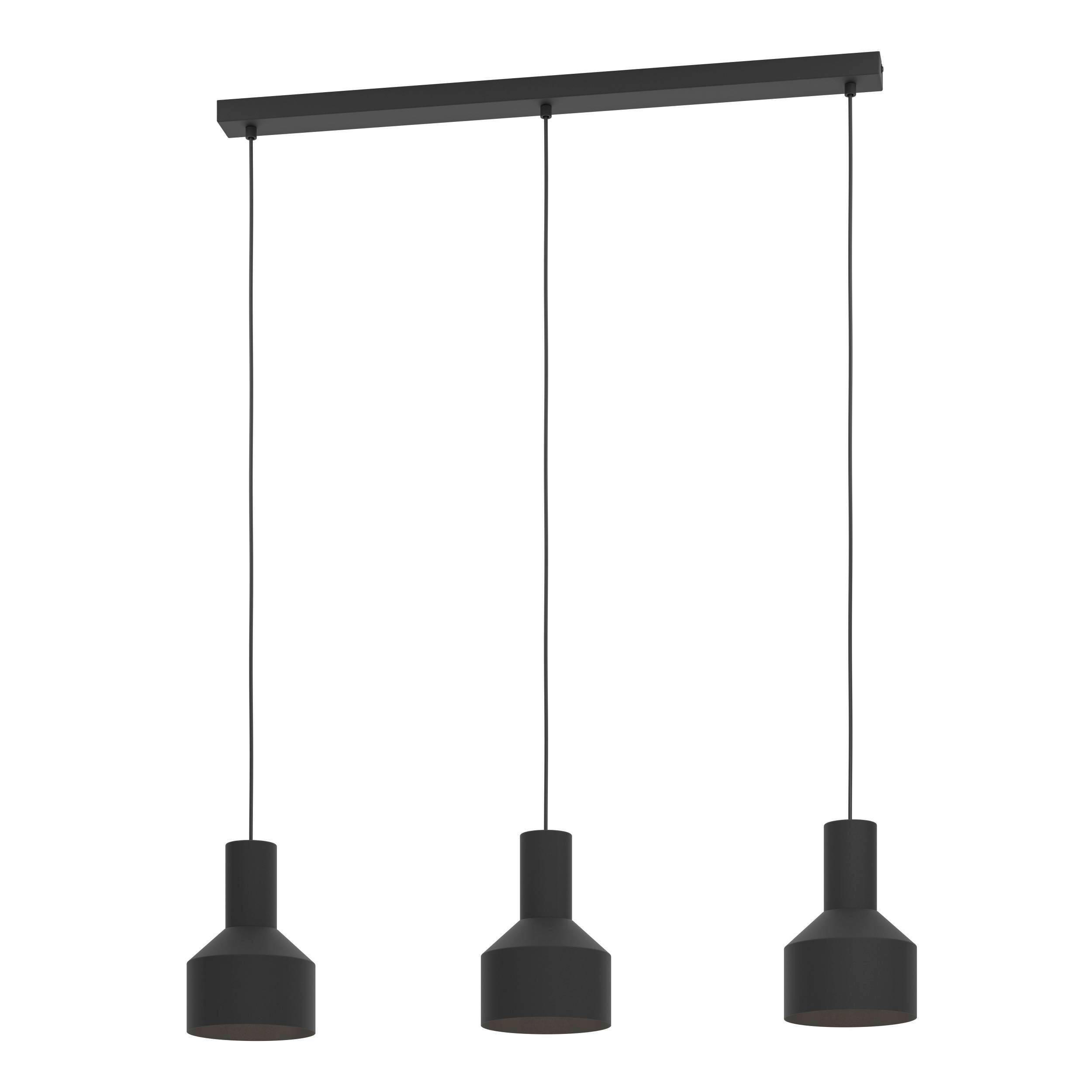 HÄNGELEUCHTE 85/15/110 cm    - Schwarz, Design, Metall (85/15/110cm) - Eglo