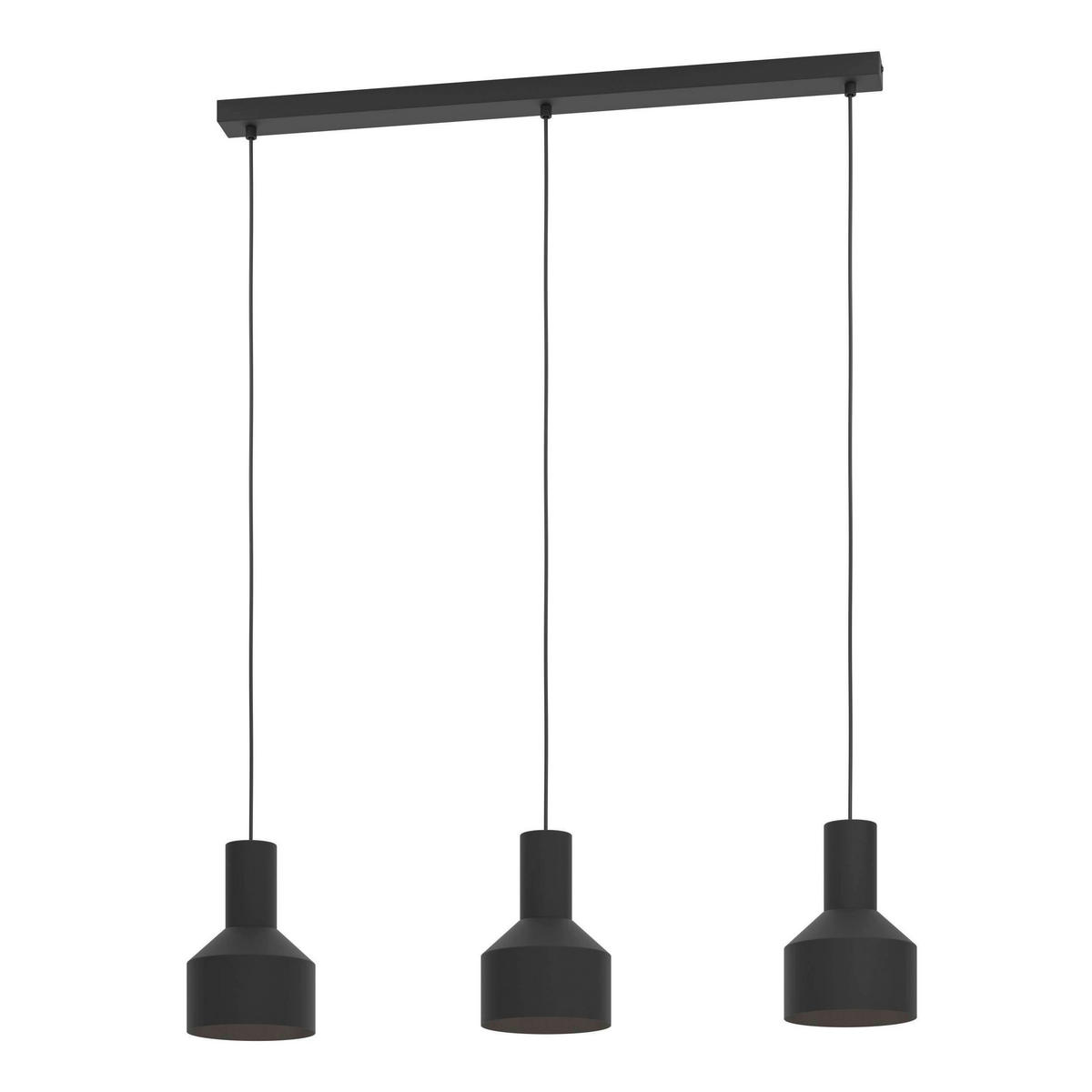 HÄNGELEUCHTE 85/15/110 cm    - Schwarz, Design, Metall (85/15/110cm) - Eglo