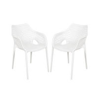 GARTENSTUHL-SET Kunststoff Weiß  - Weiß, MODERN, Kunststoff (60/82/53cm) - Gardenson