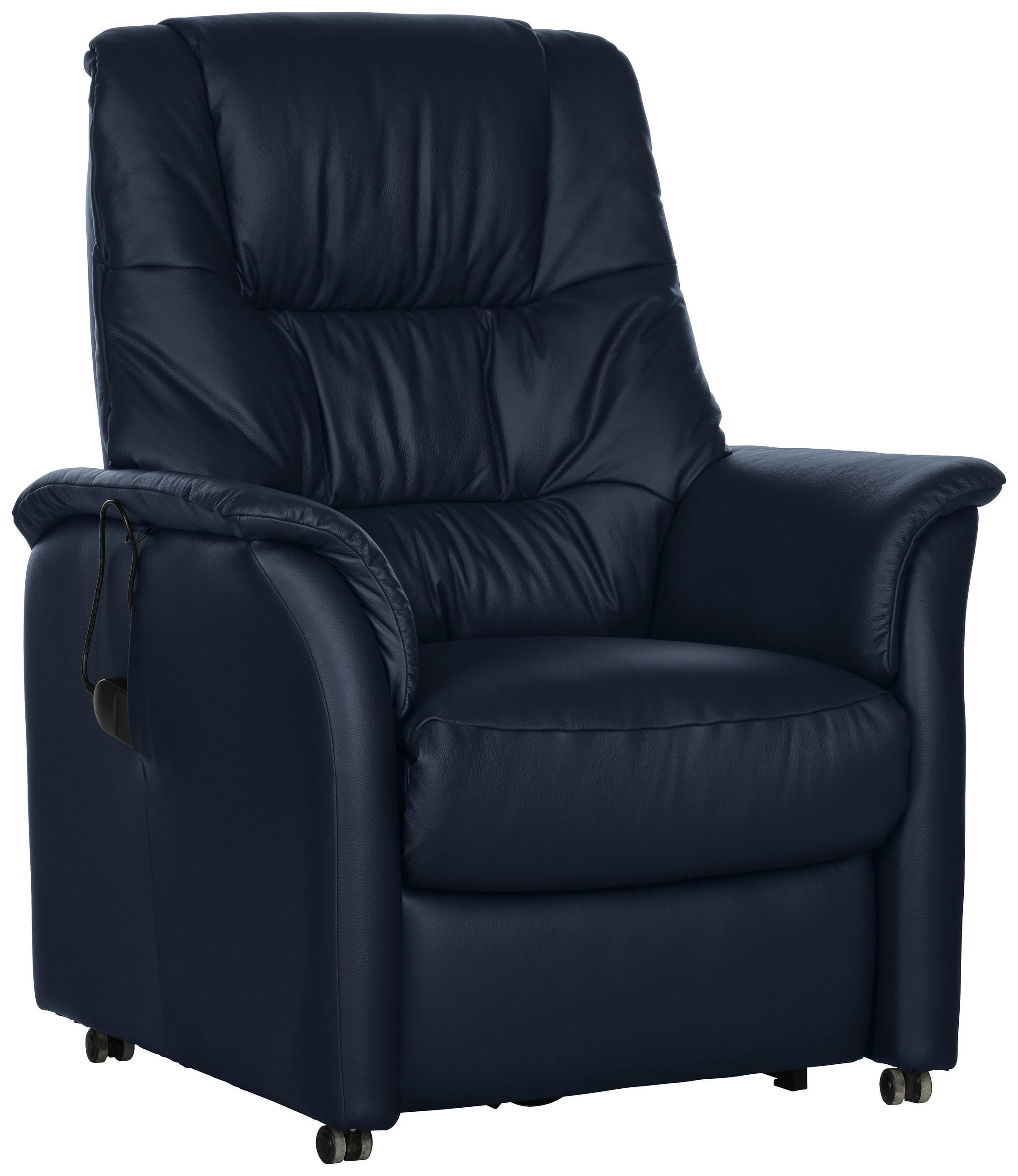 Fernsehsessel in Textil, Leder Blau