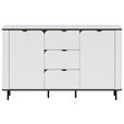 SIDEBOARD  in 136,8/82/35,2 cm  - Schwarz/Weiß, MODERN, Holzwerkstoff/Kunststoff (136,8/82/35,2cm) - Carryhome