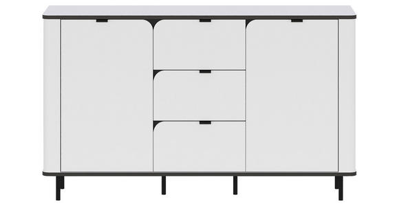 SIDEBOARD  in 136,8/82/35,2 cm  - Schwarz/Weiß, MODERN, Holzwerkstoff/Kunststoff (136,8/82/35,2cm) - Carryhome