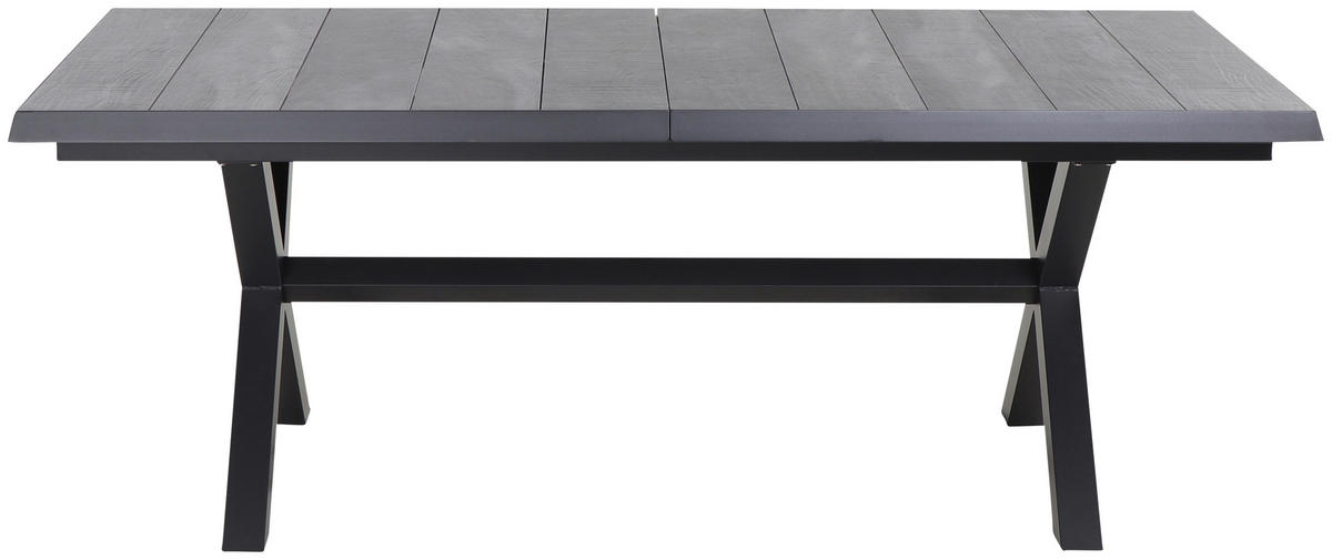 GARTENTISCH 200-265/100/77 cm Metall rechteckig  - Schieferfarben/Anthrazit, Basics, Keramik/Metall (200-265/100/77cm) - Siena Garden