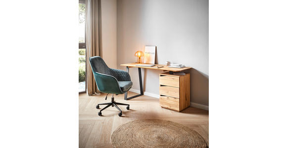 SCHREIBTISCH 140/65/75 cm  in Wildeiche  - Wildeiche/Schwarz, Natur, Holz/Metall (140/65/75cm) - Linea Natura