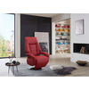 RELAXSESSEL Leder Rot  - Edelstahlfarben/Rot, Konventionell, Leder/Metall (74/111/77cm) - Sit & More