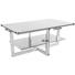 COUCHTISCH in Glas, Metall 100/60/45 cm - Edelstahlfarben/Alufarben, Design, Glas/Metall (100/60/45cm) - Novel COUCHTISCH in Glas, Metall 100/60/45 cm - Edelstahlfarben/Alufarben, Design, Glas/Metall (100/60/45cm) - Novel