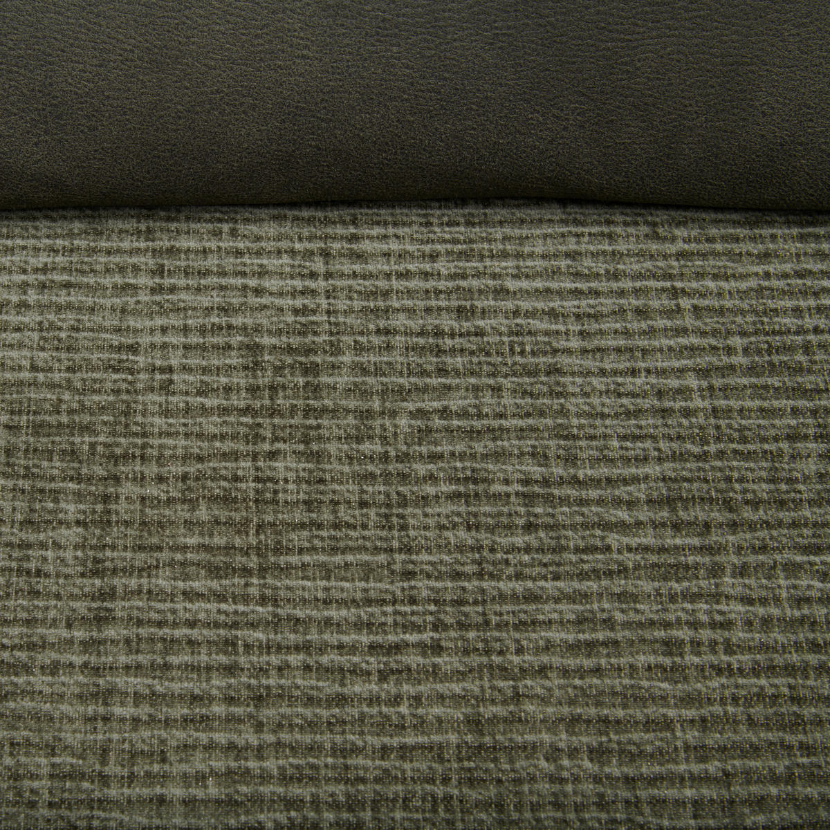 ECKSOFA in Flachgewebe Dunkelgrün  - Dunkelgrün/Edelstahlfarben, Design, Textil/Metall (277/209cm) - Koinor