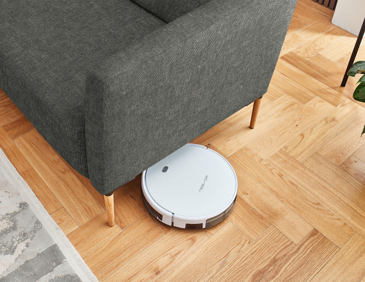 ECKSOFA  in Flachgewebe Grau  238/186 cm  - Eichefarben/Grau, Design, Holz/Textil (238/186cm) - Valnatura