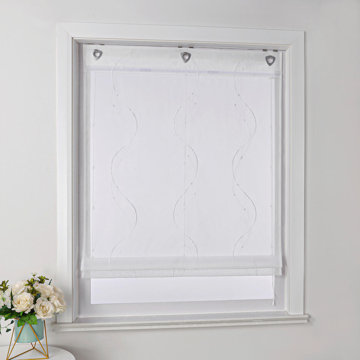 FALTROLLO  transparent  100/140 cm    - Weiß Hochglanz, Basics, Textil (100/140cm)