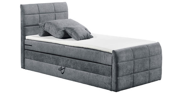 BOXSPRINGBETT 100/200 cm  in Anthrazit  - Anthrazit, Basics, Holzwerkstoff/Kunststoff (100/200cm) - Xora