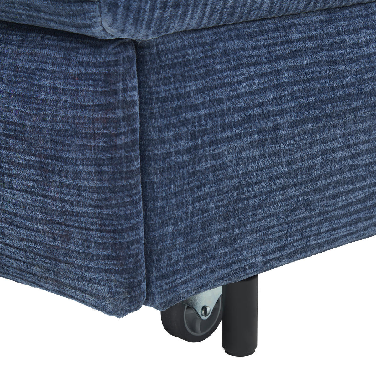 SCHLAFSOFA in Textil Blau  - Blau/Schwarz, Design, Textil/Metall (172/76-89/112-120cm) - Bali